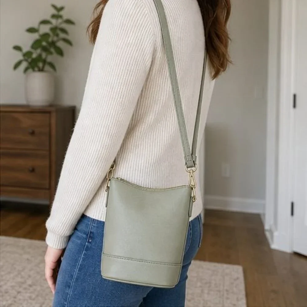 Camel Zip Crossbody Bag